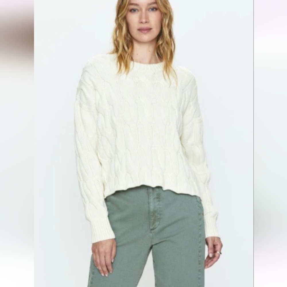 Pistola Eva Crew Neck Cable Knit Sweater